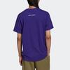 Adidas Originals Multi Logo Print Casual Crew Neck T-Shirt Men Tops College-Purple HE3055