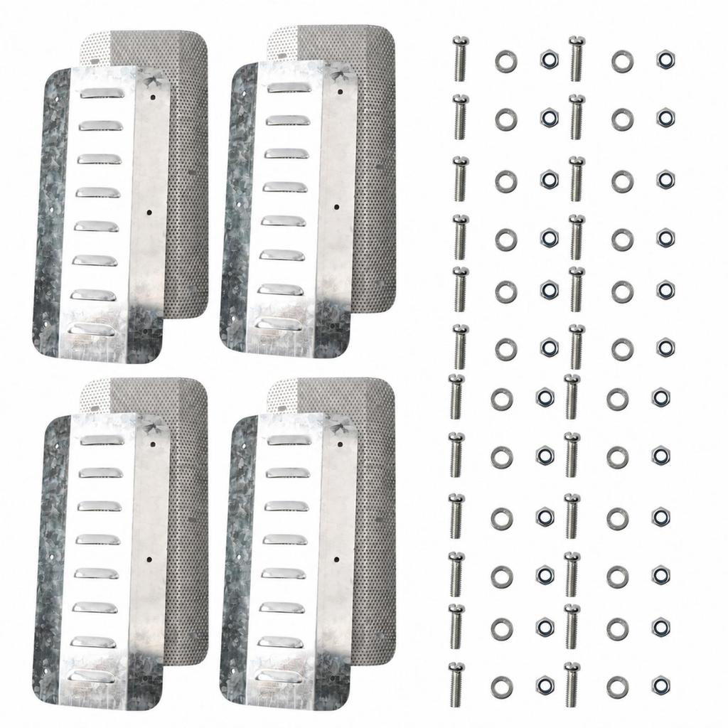 4 Pieces Shipping Container Vent with Metal Mesh Galvanized Hardware Ventilation