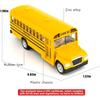 Gelbe Schulbus-Spielzeugautos aus Druckguss für Kinder, 5-Zoll-Rückziehauto mit zu öffnenden Türen und Gummireifen