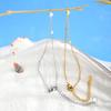 Gold Plated Heart Anklet for Women Stainless Steel Delicate Foot Jewelry Light Luxury Party Gifts for Girl
