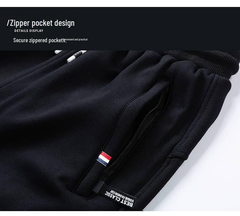 Herre Fleeceforede Vinterjoggebukser - Lammeull Pluss Størrelse, Løs Passform, Casual Bukser med Rette Ben