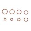 80pcs Solid Copper Sump Plug Assorted Washers Metal Kit Garage Engine Set with Box