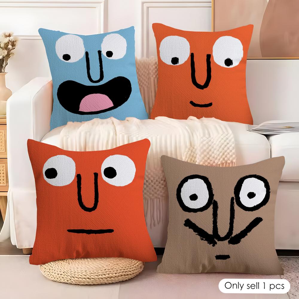 Aesthetic Art JJean JJullien Cushion Cover Natural Linen Organic Fabric DoubleSided Printing Couch Pillow Covers Home Decor