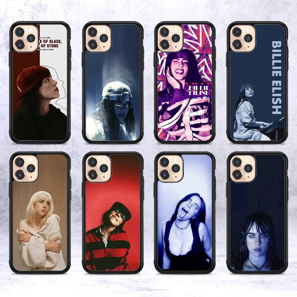B-Billie E-Eilishes PC+TPU Shockproof Protective Phone Case For iPhone17 14 15 16 Pro max 13 12 11 17 Air