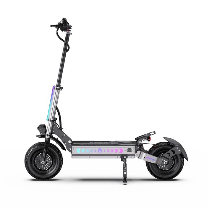 Skládací elektrická koloběžka APEFOX-T90: 85 km/h, 100 km dojezd, 60 V 31,2 Ah, Dva 2100W motory, 13palcové terénní pneumatiky