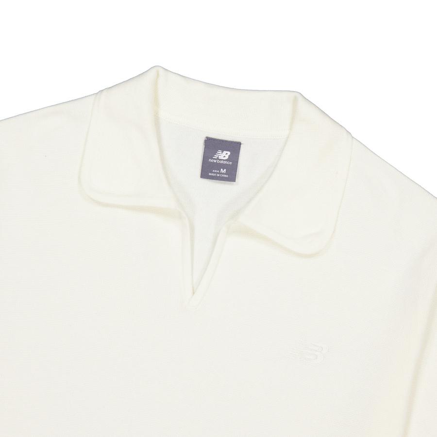 New Balance Polo Shirt Unisex Ivory White NFE28053-IV