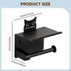 Stainless Steel Toilet Roll Holder with Shelf, Wall Mounted for Coffee, .