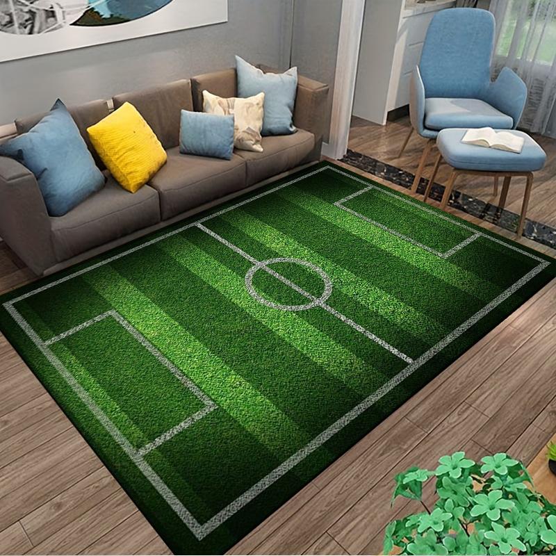 Soccer Field Patterned Carpet for Bedroom or Living Room Decor Suitable for use as an anti-slip for living room bedroom sofas