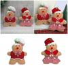 Holiday Polyester Gingerbreads Doll Decorative Pillow With Polyester Filling for Winter Comfort