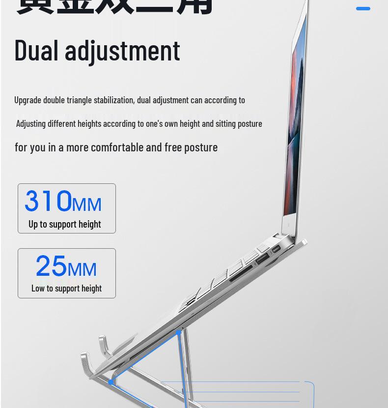 Portable Aluminum Foldable Laptop and Tablet Vertical Stand