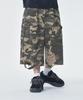 MANHATTAN PROJECT Distressed Washed Bermuda Pants Camo