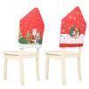 Festive Chair Covers Featuring Santa Claus And Snowman Designs For Christmas Decorations