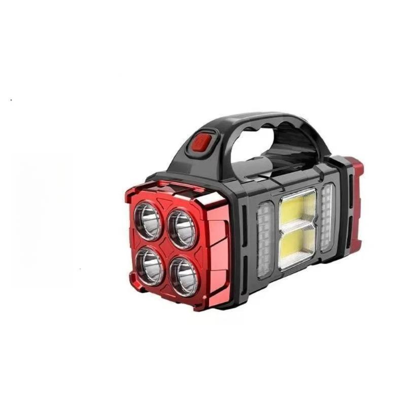 

Высокомощные светодиодные фонарики для кемпинга, рабочий фонарь, солнечная зарядка, 4 передачи, USB-аккумулятор, водонепроницаемый фонарь для улицы Small size - Red,1PC