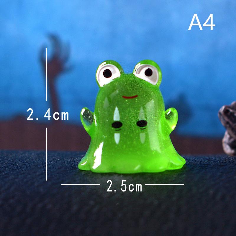 Figurka Světelná miniaturní Vtipná duchová prase Králík Zvířata Mikro krajinářské ozdoby pro Halloween Dekorace Domácí dekorace na stůl