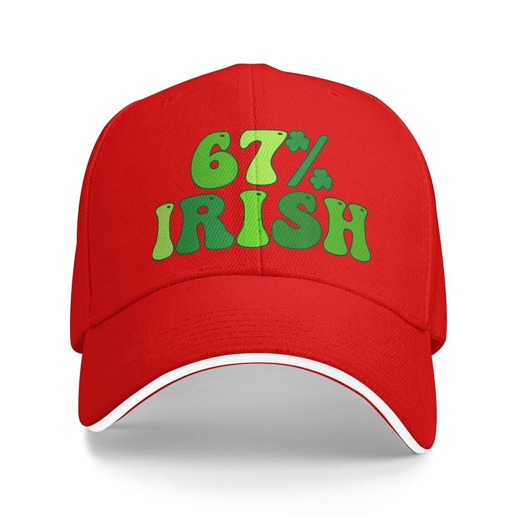 67 Percent St Patricks Day 6 7 Six Seven Meme Irish Baseball Cap Spring Fashion Trucker Hat For Men Outdoor Gym Baseball Caps