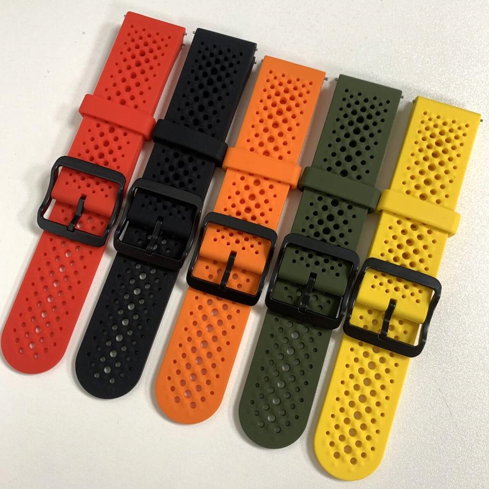 22mm Silicone Strap For Garmin Vivoactive 4 Venu 3 2 Darth Wristband Forerunner 570 47mm 255 Music 265 Sport Breathable Bracelet
