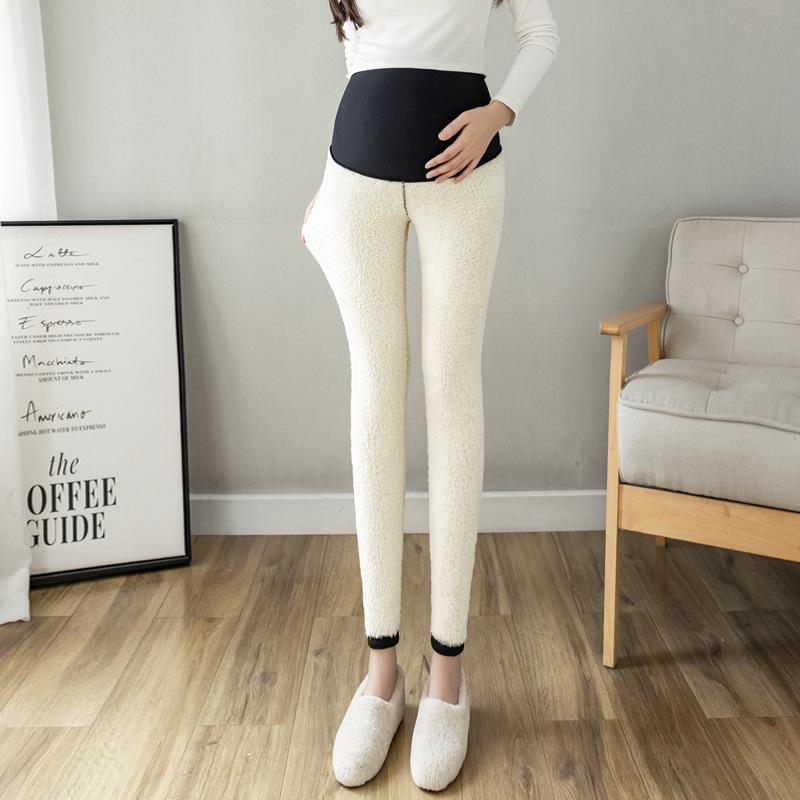 Real Shot Maternity Yoga Pants | 2025 Autumn/Winter | Velvet, Thick, High Waist Belly Support | Sharkskin 700g Base Layer M