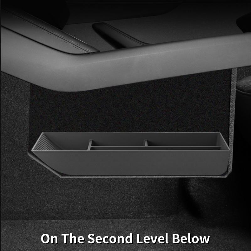 Central Control Storage Box For Tesla Model Y Juniper Silicone Center Console Armrest Storage Box Lower Organizer Tray