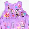 82993 Kid Girls Kpop Demon Hunters Sleeveless Bow Mesh Dress