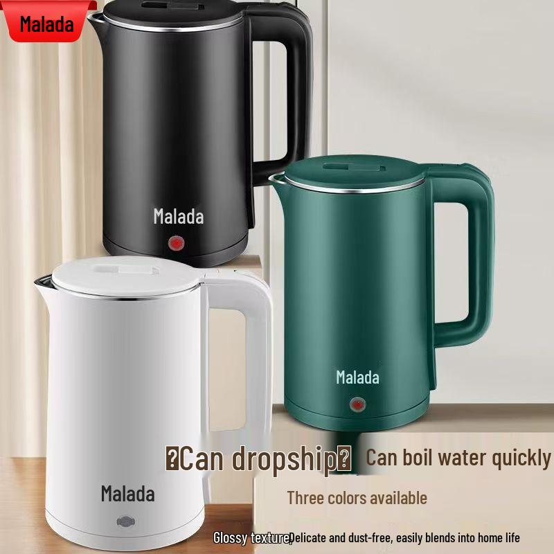 Ceainic Electric Wanlida Multicolor din Oțel Inoxidabil - Design Integrat cu Temperatură Constantă.