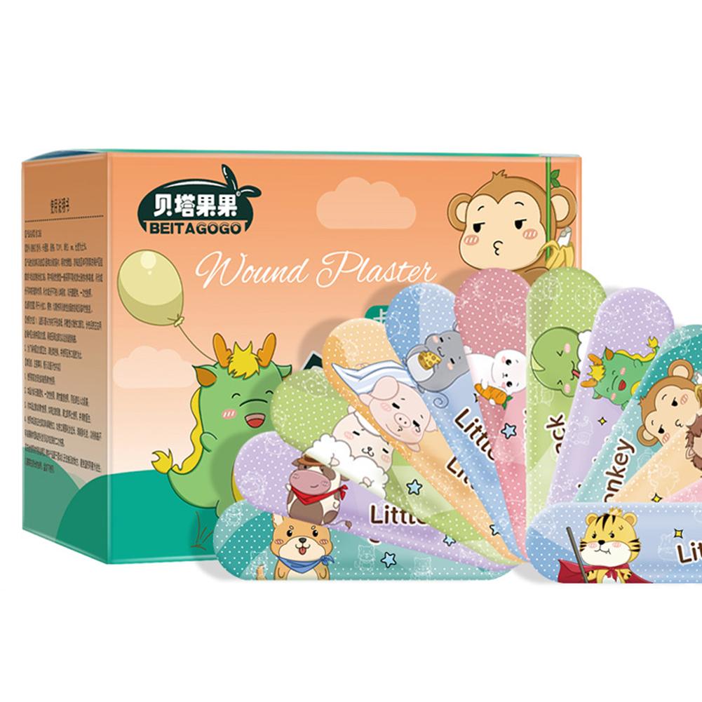 120pcs/box Colorful Cartoon Cute Band Aids Waterproof Breathable Strong Adhesion Wound Hemostasis Anti-Bacterial Woundplast