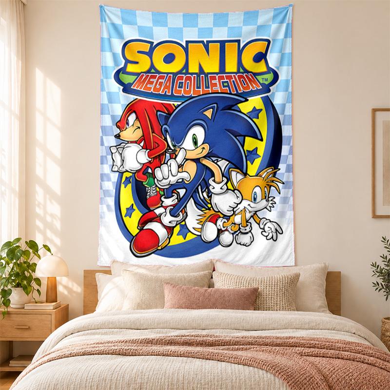 Sonic Tapestry Highquality for Decorating Living Room Bedroom Dorm Walls Ideal As Bedroom Wallart Orholiday Gift