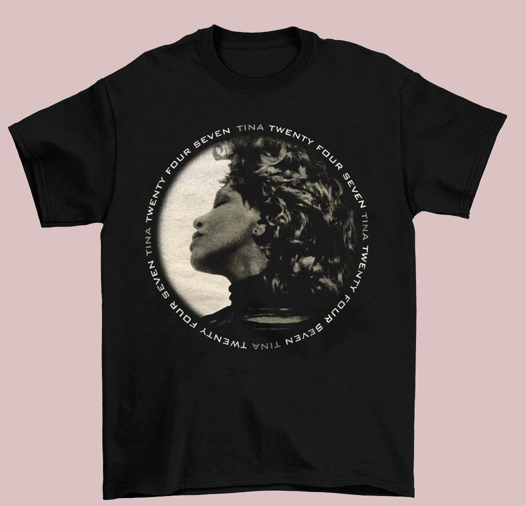 Тина Тернер Певица Кантри 90-е Подарок Поклонникам Черная Унисекс Хлопковая Футболка A537 XL
