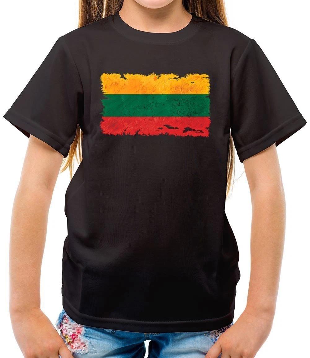 Lithuania Flag - Kids T-Shirt - Vilnius Europe Country Travel Trakai 100