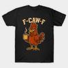 Herren Schwarzes Print-T-Shirt F Caw F Kaffee Huhn F Kawf Hahn Lustiger Vogel Fcawf No-Cut Transferpapier Druck Baumwoll-T-Shirt