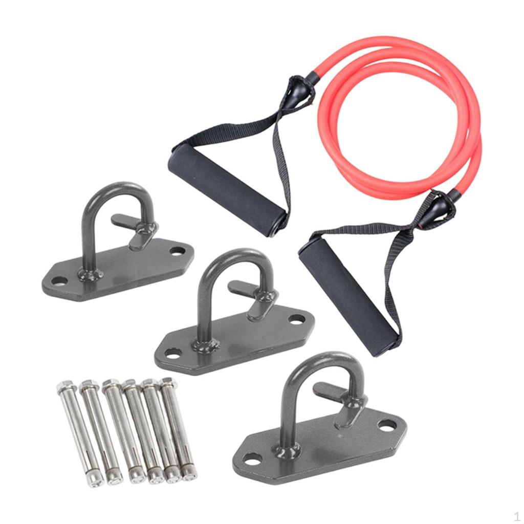 3ks Nástěnné kotvy pro odporové pásy Posilovací háčky se šroubovacím upevněním pro