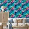 Ink Wallpaper Turquoise, Blue, Violet and Navy Blue 50x1000