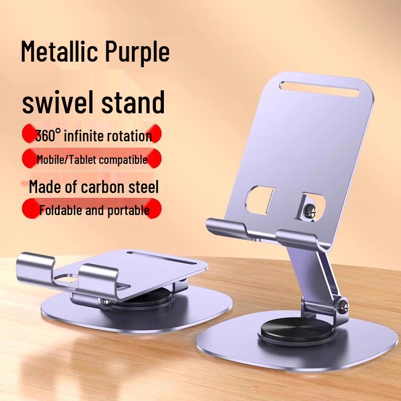 2024 All-Metal Rotatable & Foldable Mobile Phone and Tablet Stand
