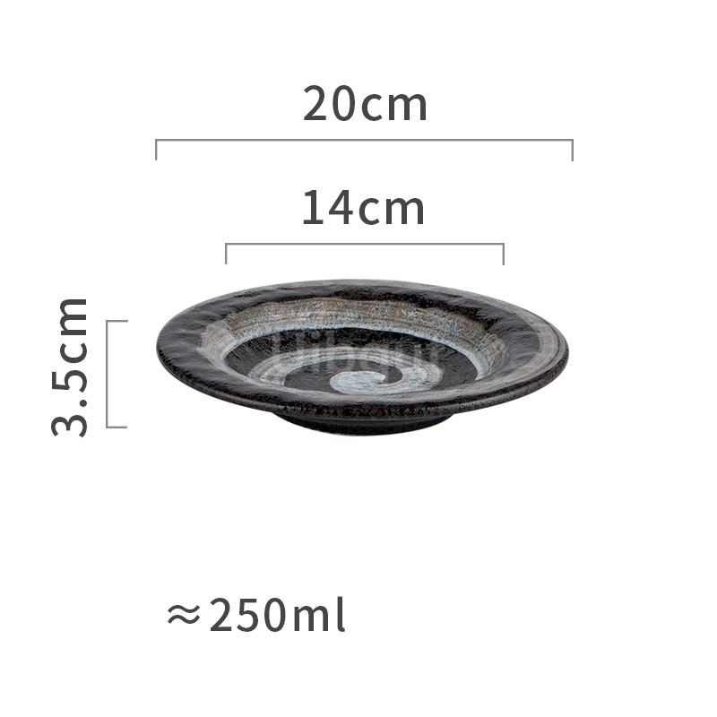 Farfuri creative retro din ceramică set de feluri de mâncare japoneze bucătărie sushi sashimi tavă rotundă vesela feluri de mâncare salată de orez farfurie din ceramică