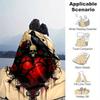 1 Stück Gothic Herz mit Raben Schädeln und Roten Rosen Decke Weicher Überwurf für Heimdekoration, Geschenkidee, Wohnzimmer, Reisen, Camping, Auto Decken