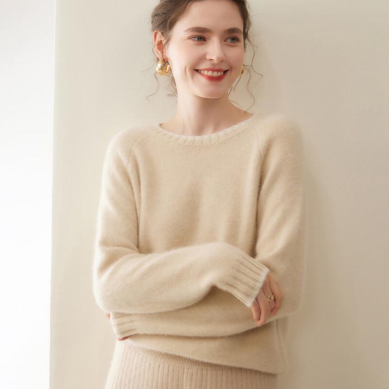 Fanzhen Damen Verdickter Lockerer Kaschmir Strickpullover