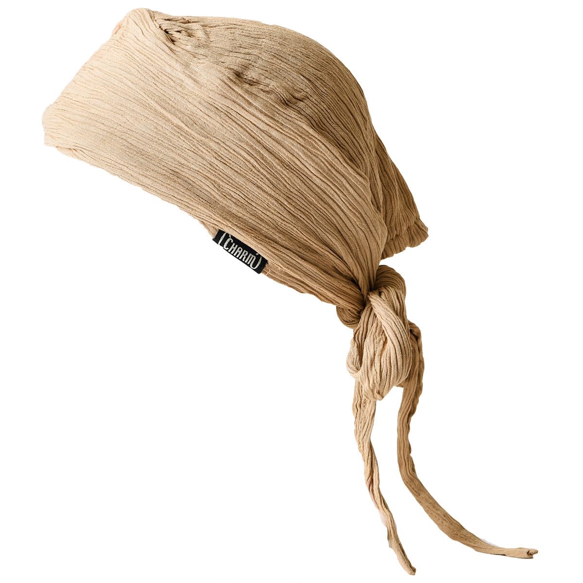 

CHARM Turban Watch [Free Size/Beige] Shirring Bandana Cap Hat Men Women бежевый