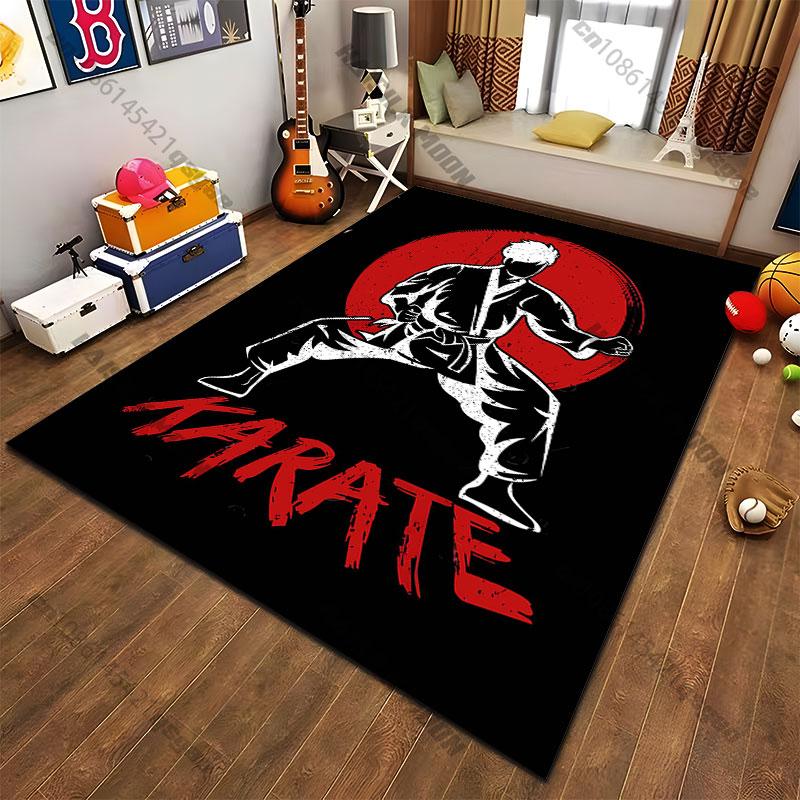 Martial artist paintingcarpet Yoga living room room decor children's crawling mat doormat area rug games floor mat