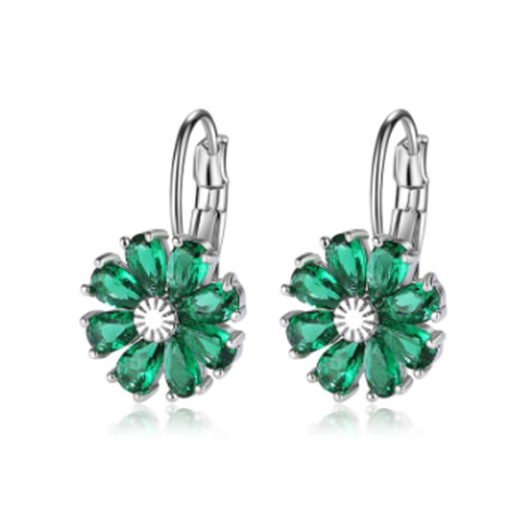 Multicolor Gemstone Stud Earrings Hypoallergenic Lightweight Design For Sensitive Skin Daily Wear Sparkling Jewelry