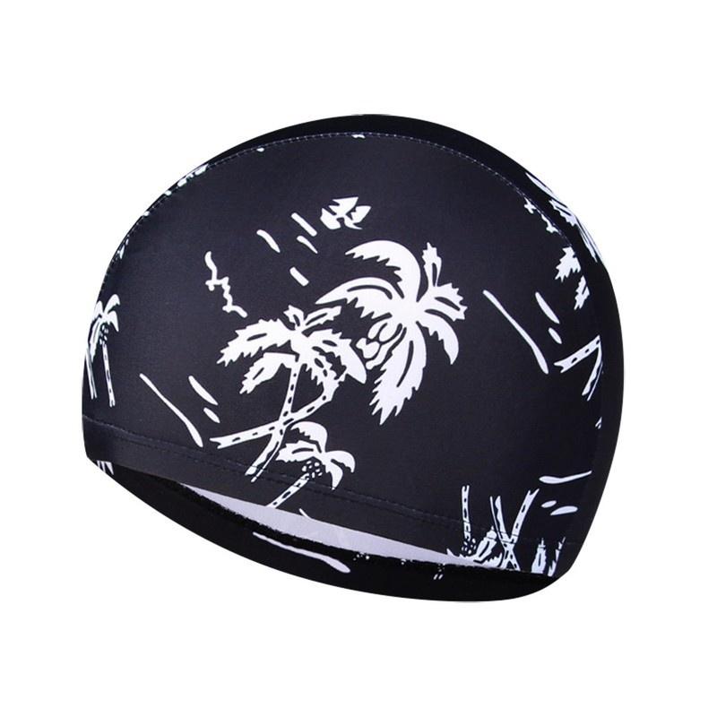 1PC Fashion Swimming Cap Men/Women Flowers Printed Long Hair Sports Swim Pool Bathing Hat Elastic Nylon Turban Sports Accessory