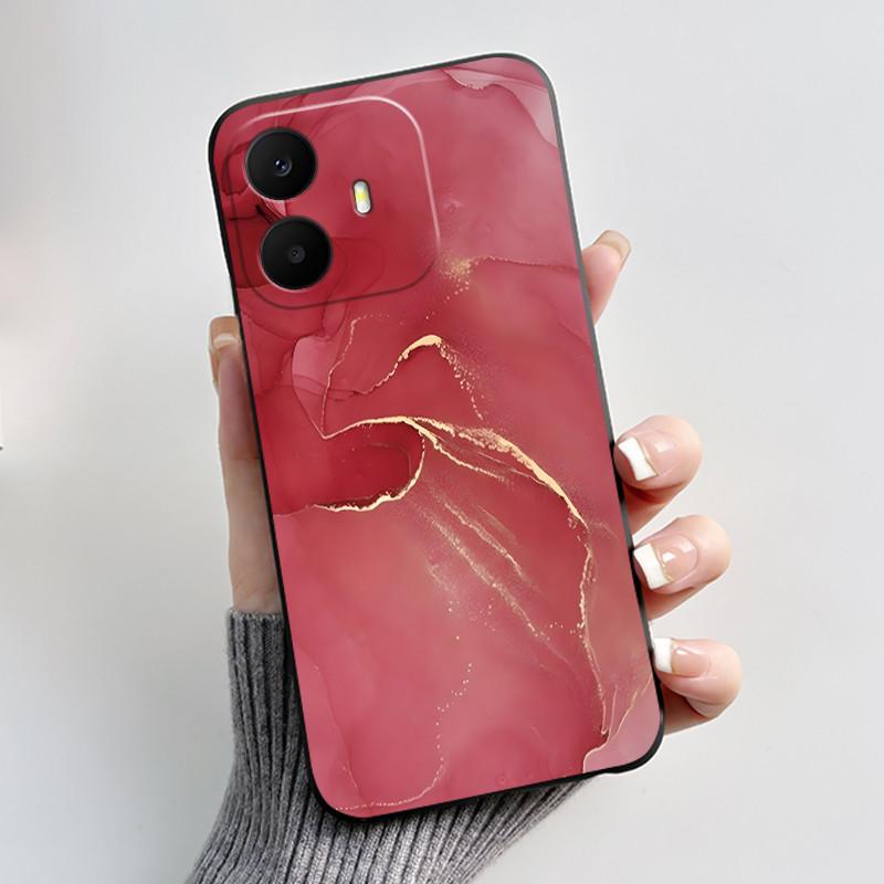 Pro pouzdro TCL K70 Roztomilé Srdíčko Králík Černé Měkké Silikonové Ochranné Zadní Kryt Pro Telefon TCL K70 Power SE TCLK70 4G 5G