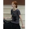 Demana Slim Fit Ribbed Tencel Butterfly Print T-shirt