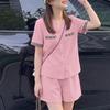 ZANZEA Women Short Sleeve Blouse and Shorts Summer Two Piece Suit Sets