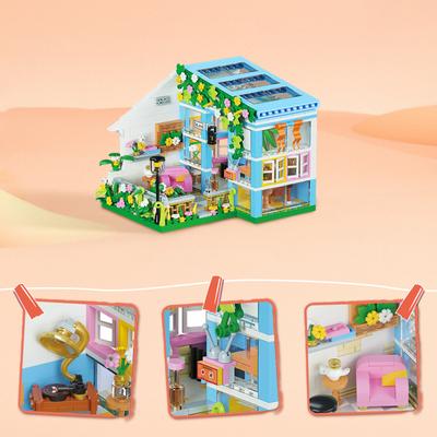 Kit per casa delle bambole fai-da-te Kit per casa delle bambole in miniatura in legno fai-da-te Regalo di Natale Giocattolo genitore-figlio