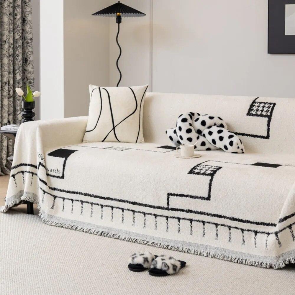 Sofa Cover Dreamland Couch Cover Fabric Sofa Towel for Double Sided Sofa Cover All Season Universal Sofa Cover Three-seat Sofa