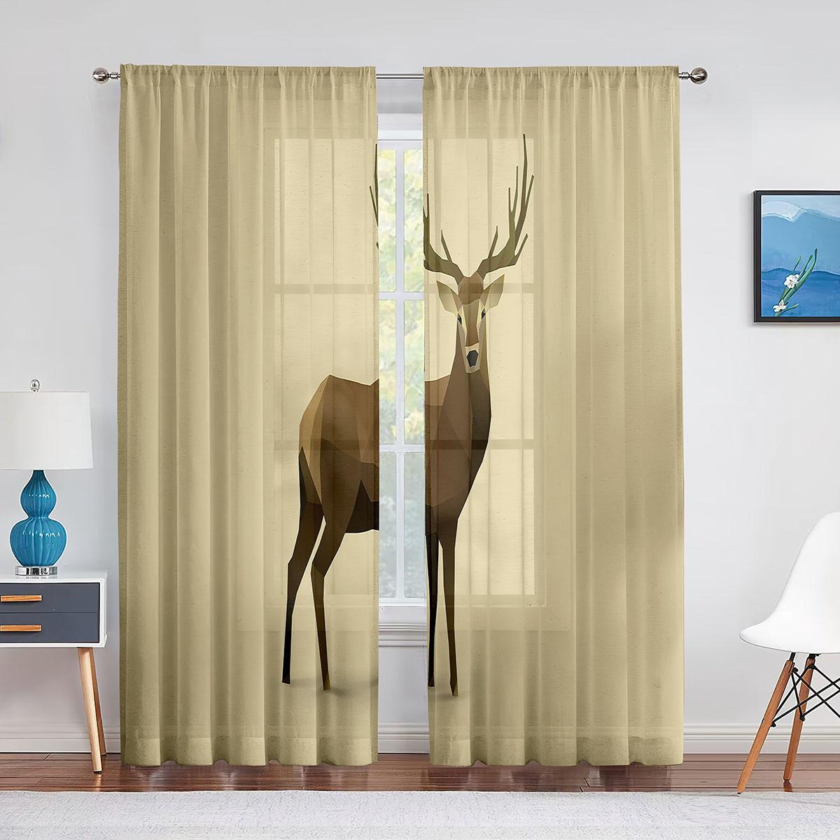 Силуэт двух оленей — фото 14