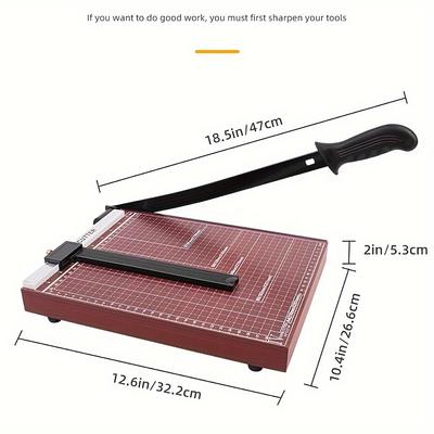 Papierschneider, robust, 30,5 cm Schnittlänge, professioneller Papierschneider, Guillotine-Papierschneider mit 10 Blatt Kapazität für Karton, Foto