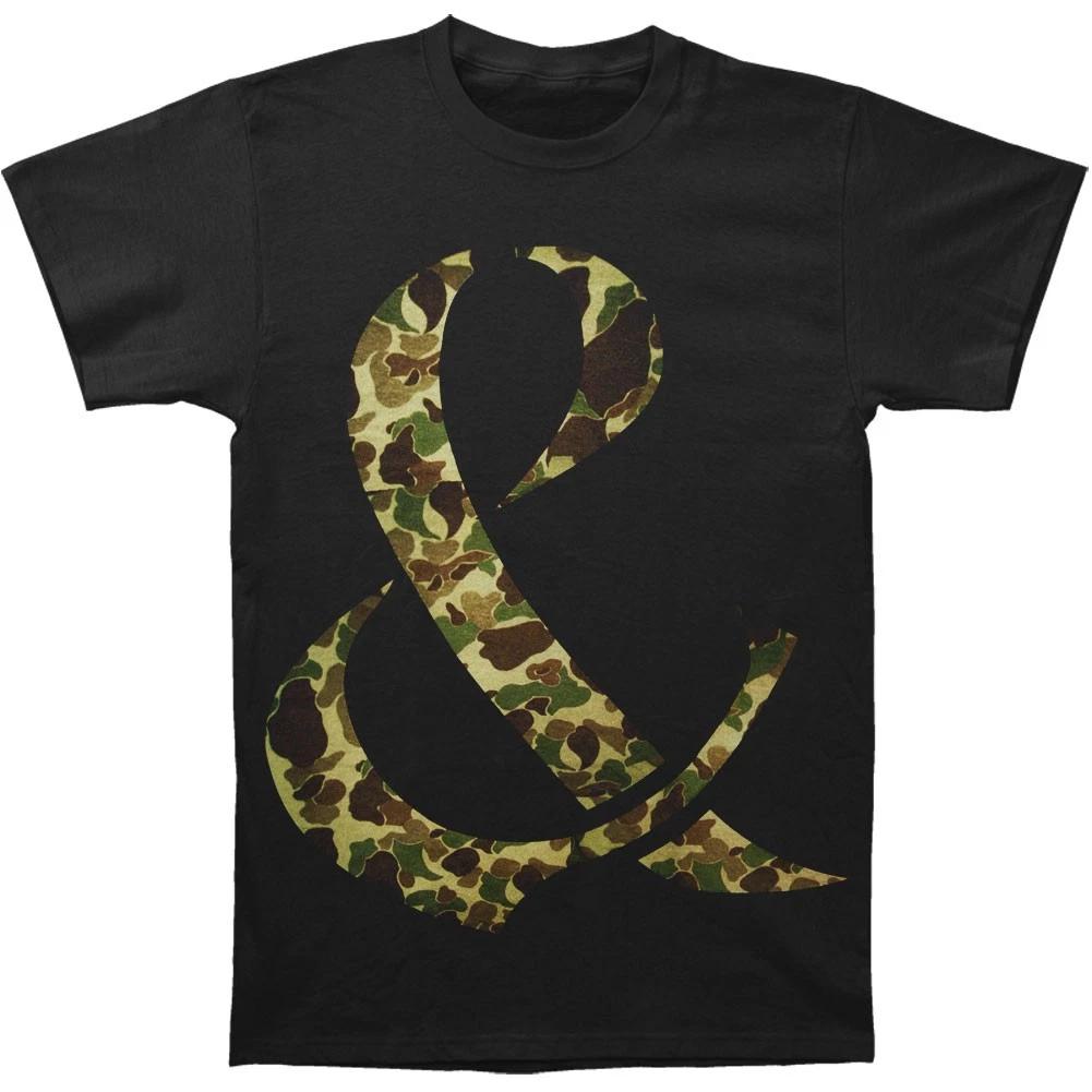 Men s Of Mice & Men Camo Ampersand Slim Fit T-shirt Small Black XXXL