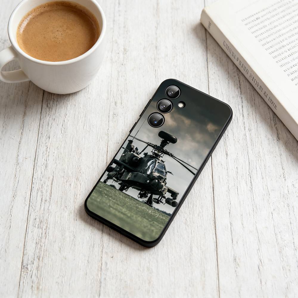 

H-Helicopter Phone Case For Samsung Galaxy A73,A72,A71,A70,A53,A52,A51,Soft Silicone Black Cover Samsung a11