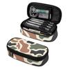 Pencil Case Large Storage Space 300D Polyester Easy Open Zipper with Main Compartment Mesh Pocket and Pen Slots for Students