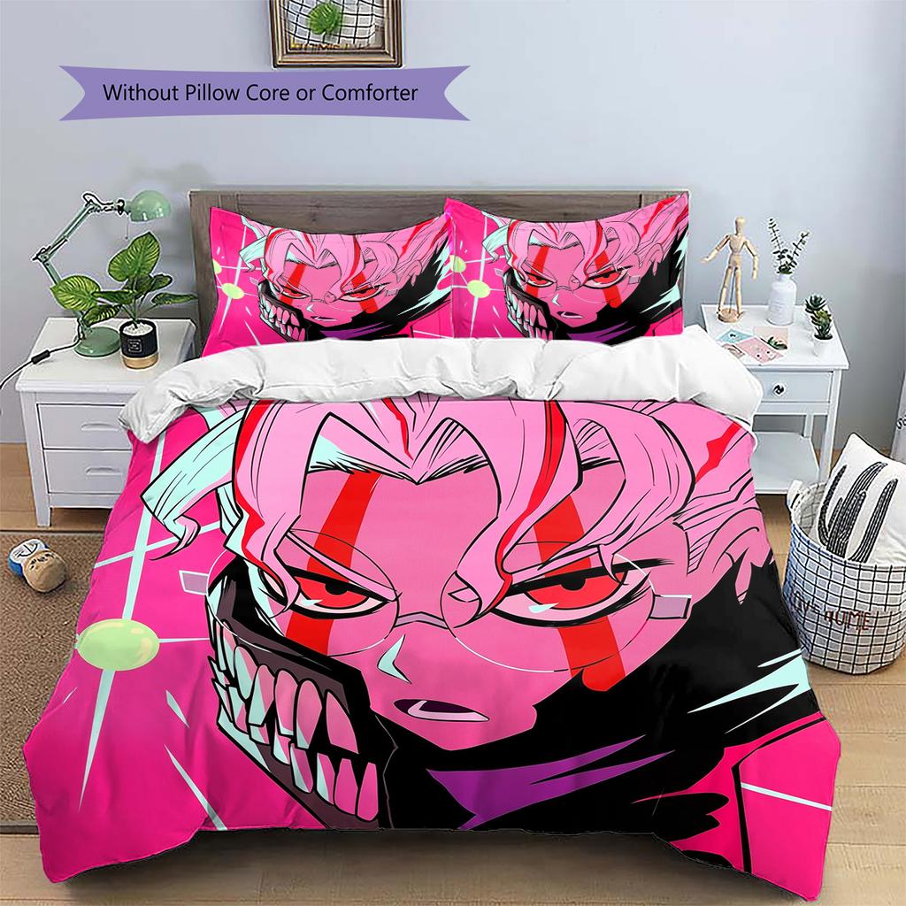 Saiki Kusuo Pattern Bedding Quilt Set Home Decoration Gift (1 * duvet cover + 2 * pillowcase without core)